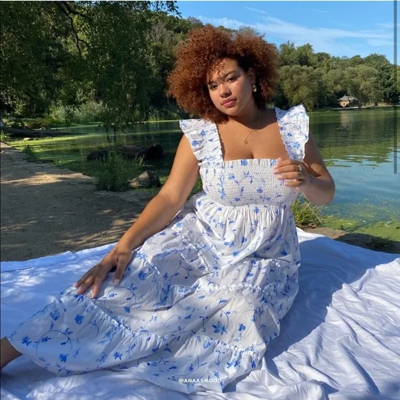 NEW Hill House Ellie Nap Dress in Blue Botanical Large - Picture 5 of 14